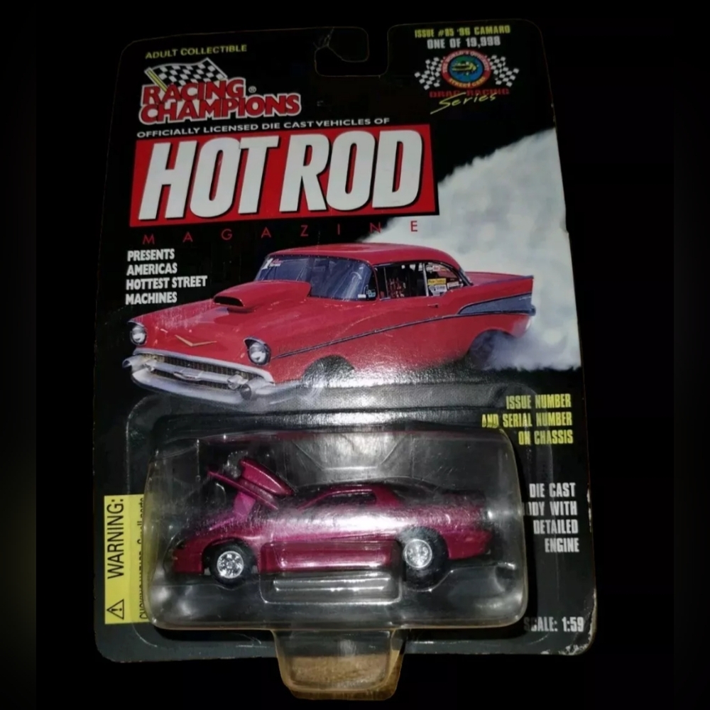 NOS Racing Champions Die Cast Vehicles Of Hot Rod Magazine, 1996 Camaro ©1998